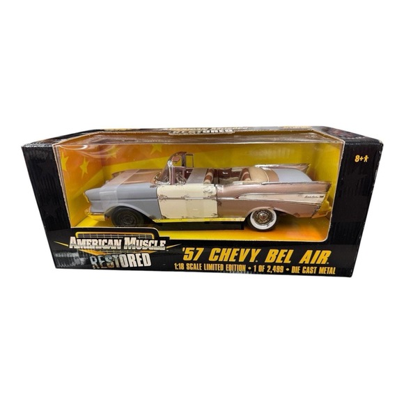 Ertl American Muscle 1957 Chevy Bel Air FIREBALL ROBERTS 22  American Muscle Restored 1:18 \'57 Chevy Bel‎ Air Diecast Car